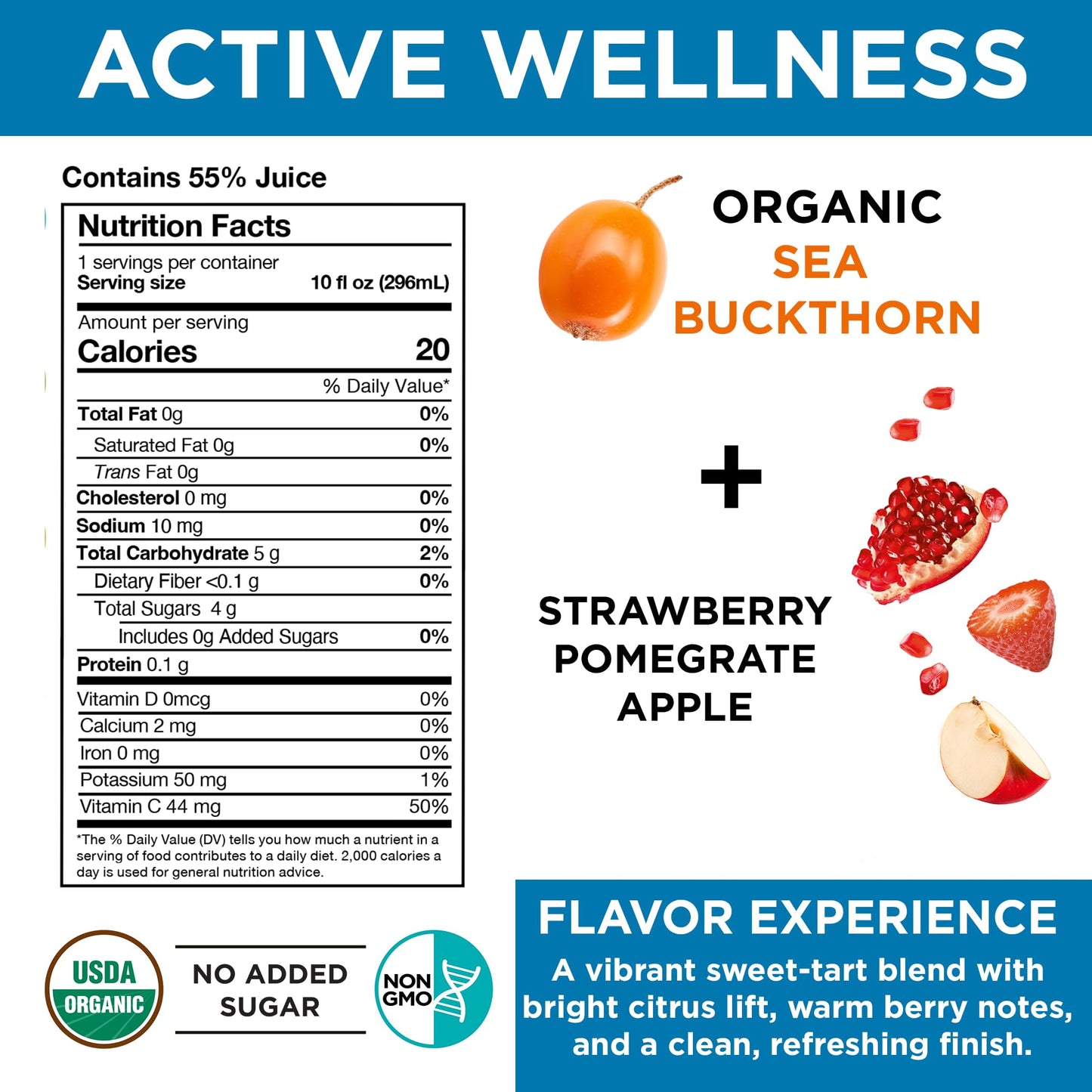 Miracle Sea Buckthorn PERFORM – Organic Sea Buckthorn Juice Drink for Energy, Hydration & Performance– Natural Omega 7 & Antioxidant Support – Pure Sea Buckthorn Berry Natural Focus, Recovery & Antioxidants – No Added Sugar – 10 fl oz Glass Bottle