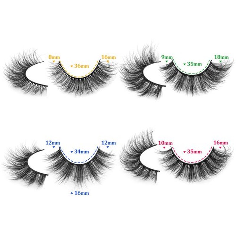 ALICE False Eyelashes Wholesale Fluttering Natural Lashes Mink Fluffy Cat Eye Strip Lashes 3D Curl Wispy Fake Lashes Pack 48 Pairs