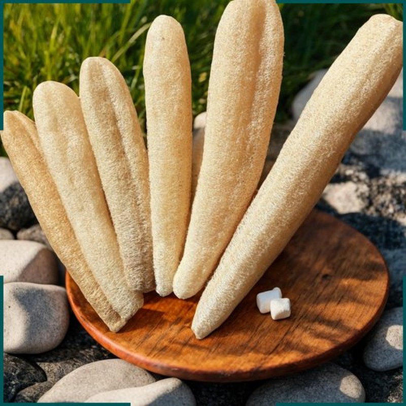 5 Pcs (10 – 12 Inches) Shower Loofah Exfoliating Body Scrubber | Natural Loofah Sponge | Bath for Loofah for Men and Women | Pack of 5