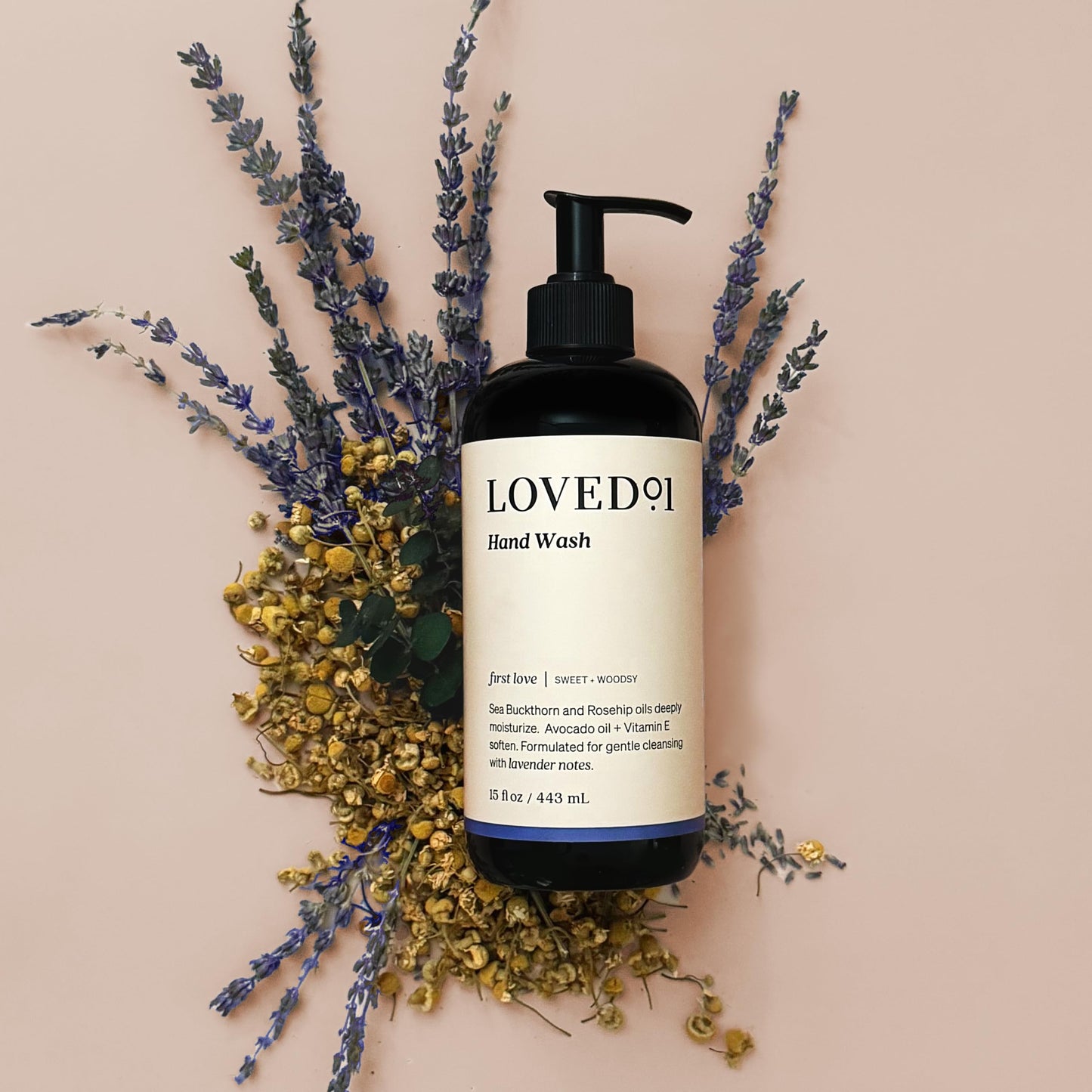 Loved01 Hand Soap and Lotion Set, Oprah's Favorite Things, Cleansing & Moisturizing Bundle (15 Oz Lavender Scented Hand Wash & 15 Oz Unscented Body Lotion)