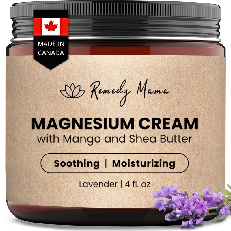 Magnesium Cream for Pain Relief | Infused with Hemp Seed Oil & Jojoba | Lavender Scent - 4oz Glass Jar