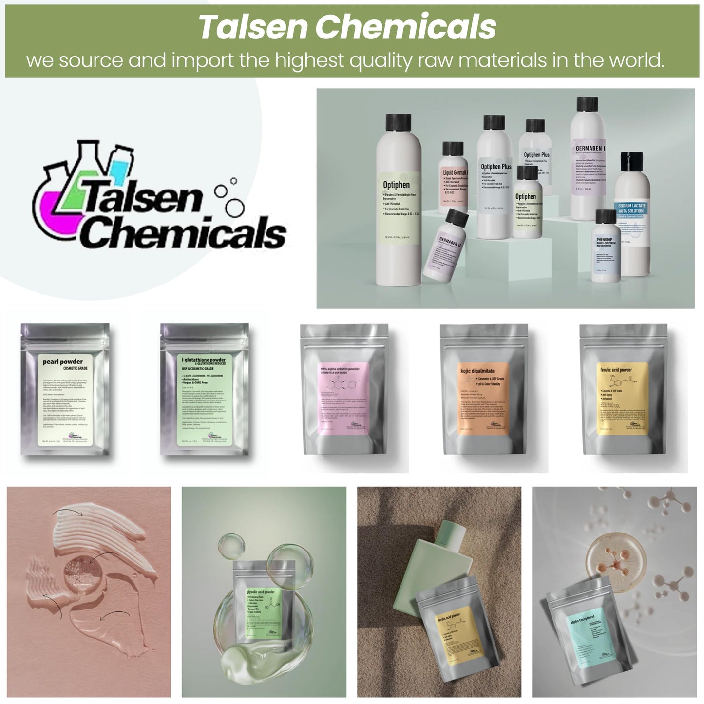 Lactic Acid Powder Lactic Acid Cosmetics Grade DIY Lactic Acid Peel for Skin Moisturizing by Talsen Chemicals (1 Ounce (Pack of 1)