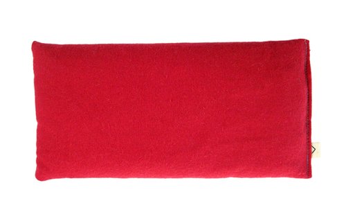 Peacegoods Unscented Eye Pillow - Made from Soft Cotton Flannel - Weighted filled with Flax Seed Microwavable - Yoga Massage Headache Sleep Made USA - red