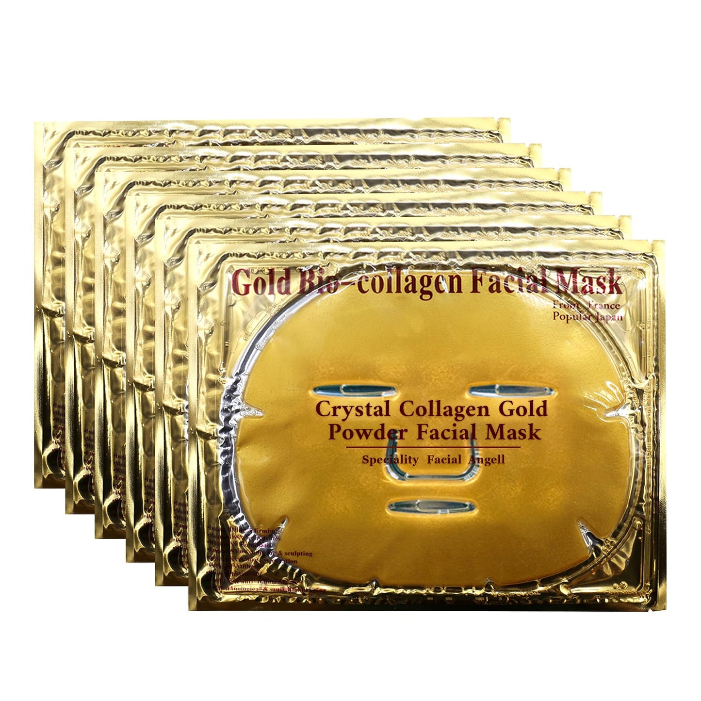 Adofect 15 Pack 24K Gold Crystal Collagen Facial Masks, Anti Wrinkle Collagen Facial Patches for Women, Deep Hydrating & Moisturizing, Reduce Puffiness, Perfect Self-Care Gift for All Skin Types