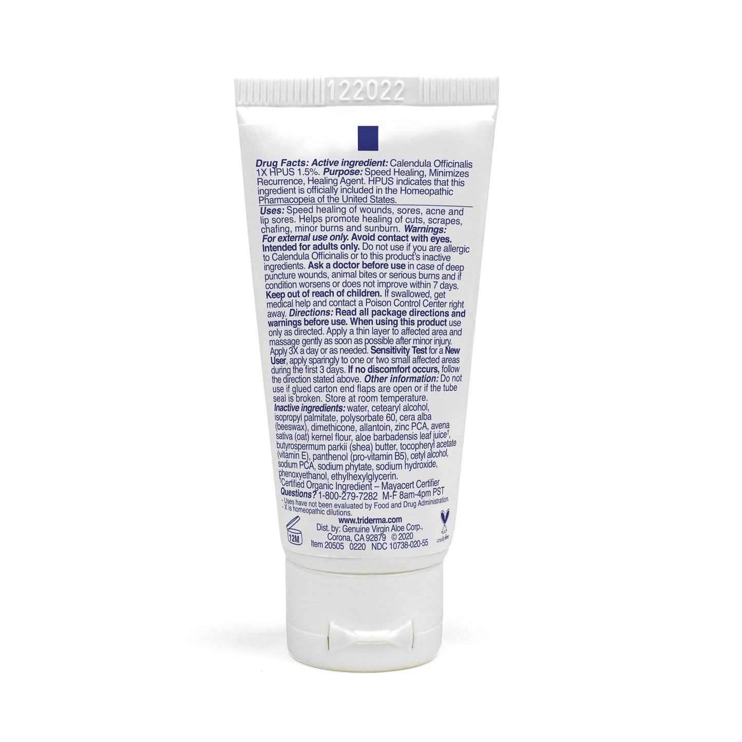 TriDerma LipSore Healing Cream, FSA Eligible, Calendula, AP4 Aloe Vera Gel - 0.5 oz