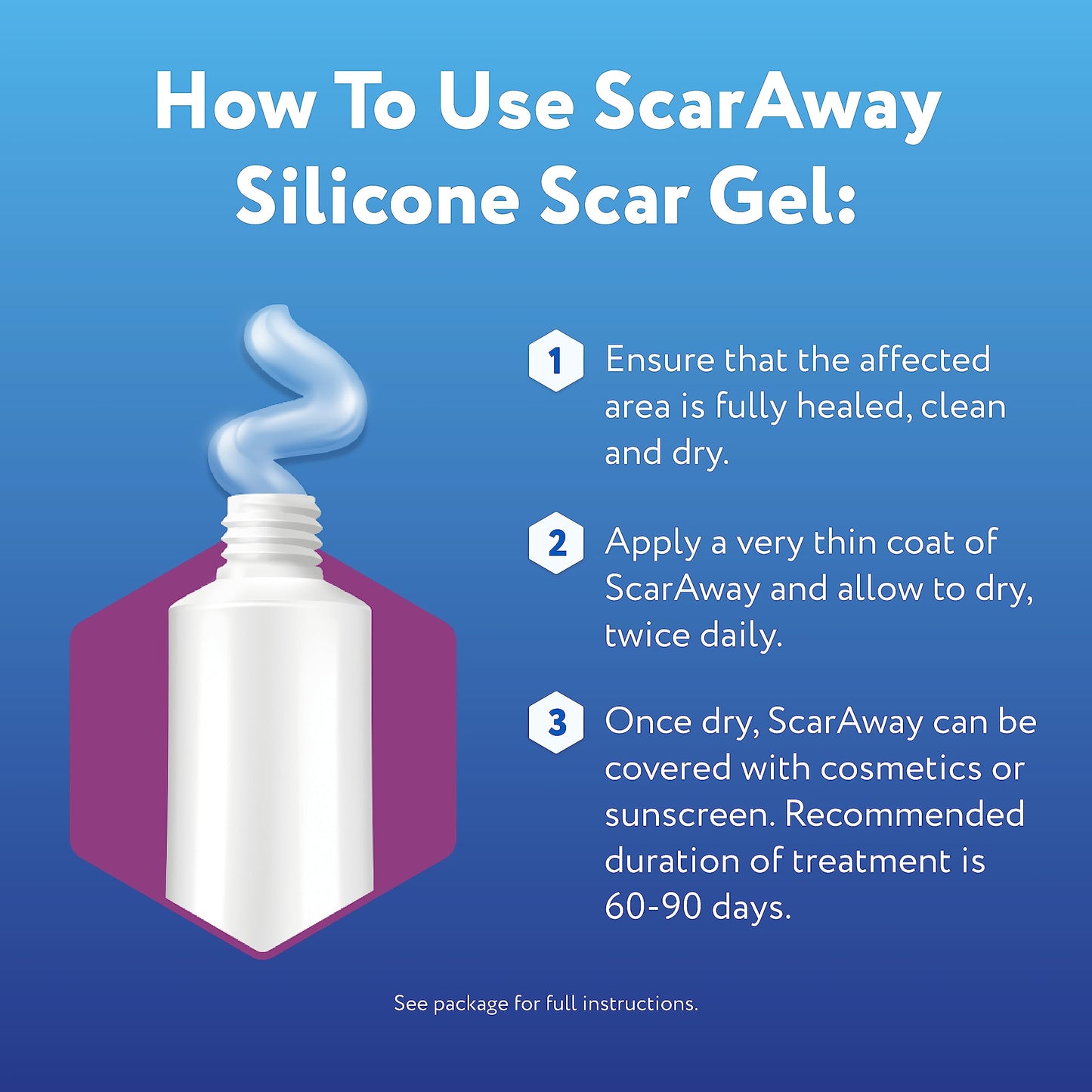 ScarAway 100% Medical-Grade Silicone Scar Gel for Face, Body, Surgical, Burn, Hypertrophic, Keloids and Acne Scar Treatment, 0.71 Ounces, (20 Grams)