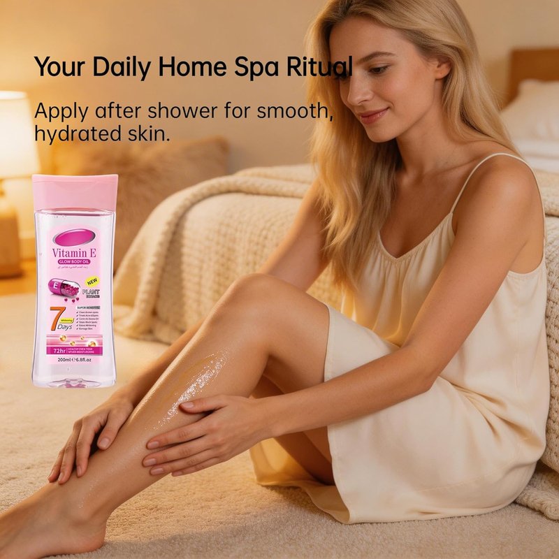 After Shower Body Oil - Hyaluronic Acid & Vitamin E Skin Moisturizer | Nourishing Hydration for All Skin Types
