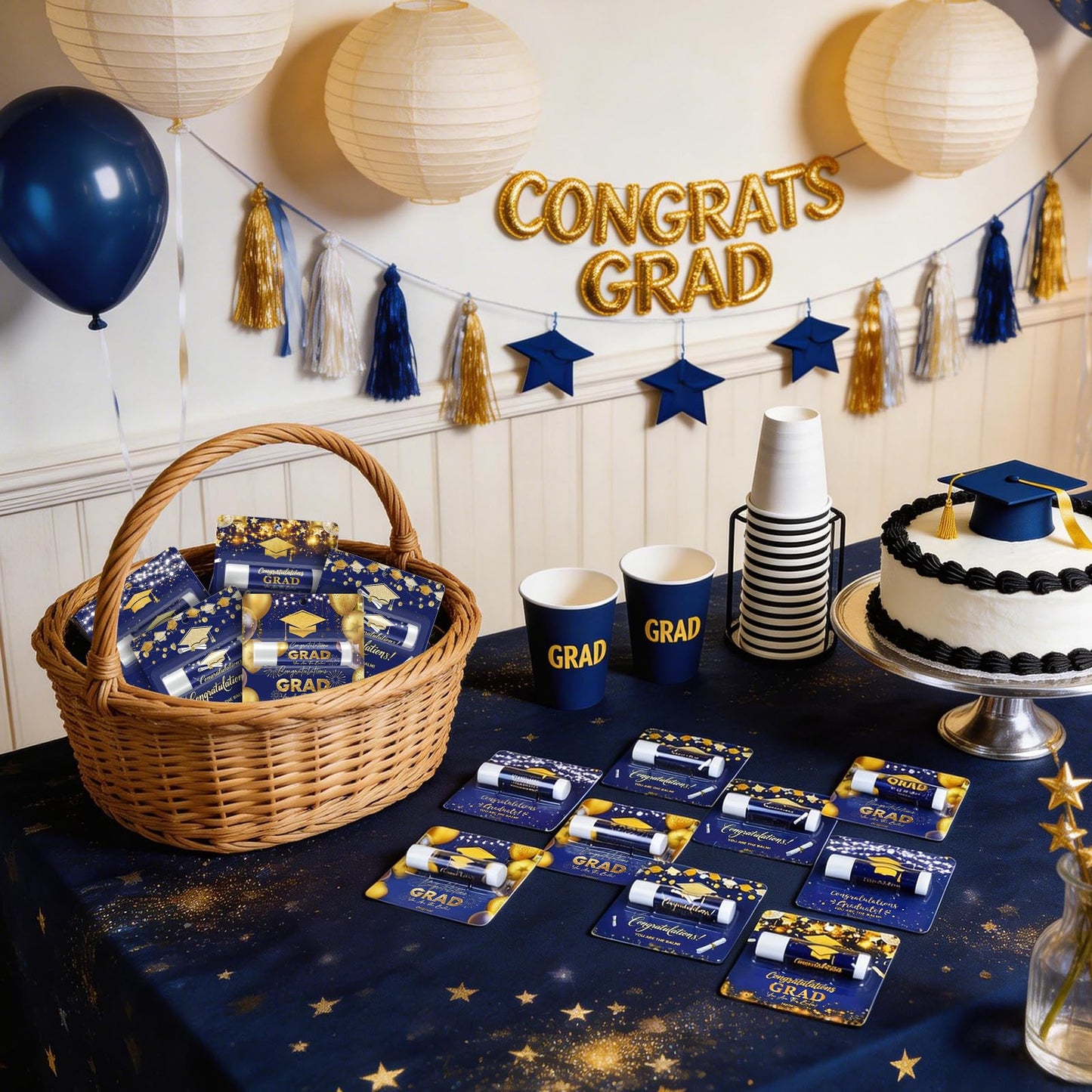 48 Pcs Graduation Lip Balms Party Gifts Bulk Congrats Grad Class of 2026 You Are The Balm School College Inspirational Graduation Gifts for Students Her Him Women Men Friends Classmates