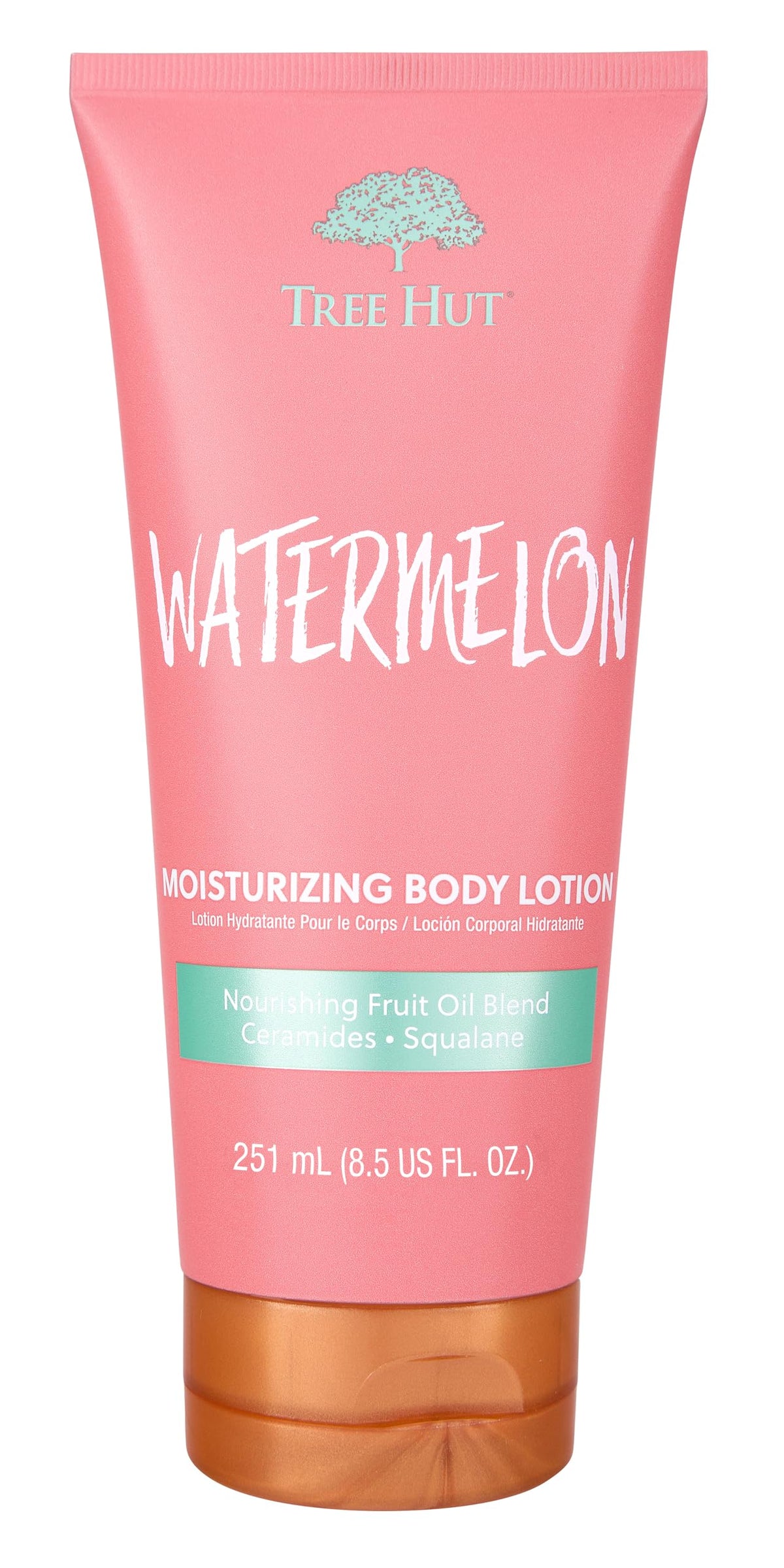Tree Hut Watermelon Moisturizing Body Lotion, Ceramide and Squalene Formula Helps Protect Skin, Long-lasting Hydration Leaves Skin Feeling Soft & Moisturized, 8.5 Fl Oz.