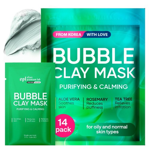 WONDER FAMILY Korean Carbonated Bubble Clay Mask for Face – Black Head Remover for Face – Deep Pore Cleansing Mask – Facial Blackhead Remover Mask – Pack 14 Korean Face Masks Skincare