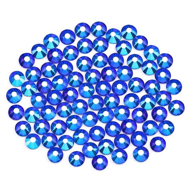 Rhinestones Crystals Rhinestones for Crafts Nail Rhinestones Glass Flatback Nail Gems and Rhinestones for Nails Art Makeup Bags Shoes Decoration DIY(SS8,1440pcs,Sapphire AB)