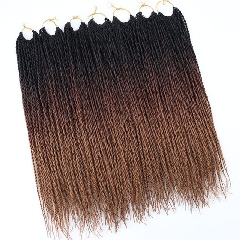 18 Inch 8Packs Senegalese Twist Hair Crochet Braids 30Stands/Pack Synthetic Braiding Hair Extensions for Black Women (18 Inch, 1b/33/30)