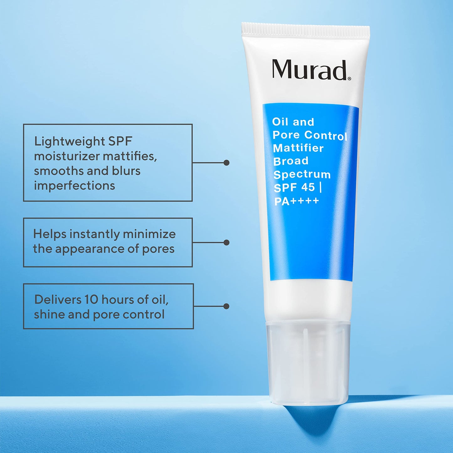 Murad Oil & Pore Reducing Facial Moisturizer - Acne Control Mattifier with Broad Spectrum SPF 45 - Lightweight Face Lotion Backed by Science