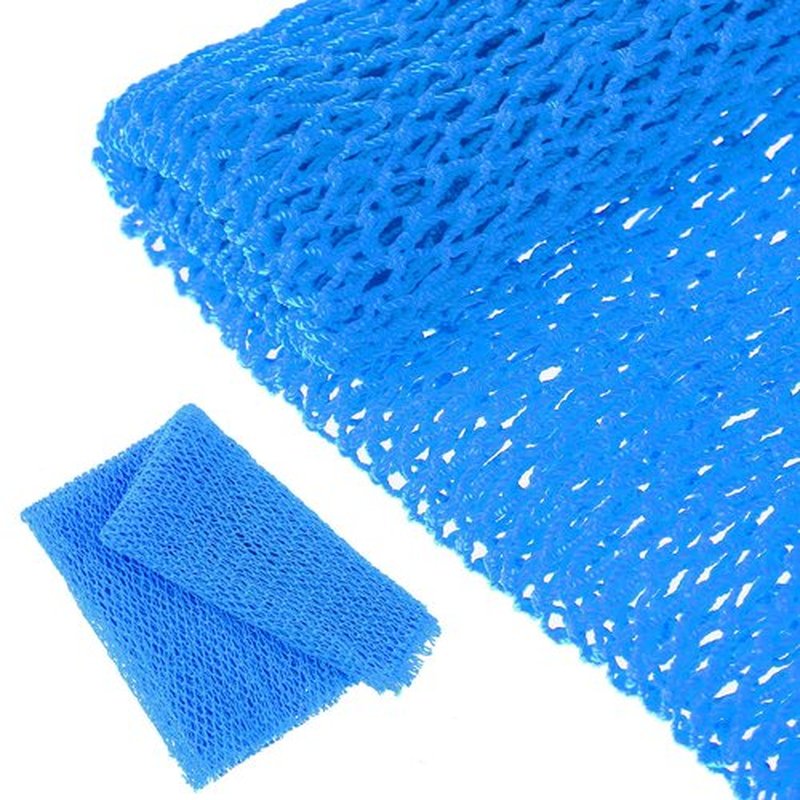 Geiserailie African Long Bathing Net Sponge Long Net Shower Body Scrubber Back Scrubber Skin Smoother Net Bathing Sponge for Daily Use or Stocking Stuffer(Light Blue)