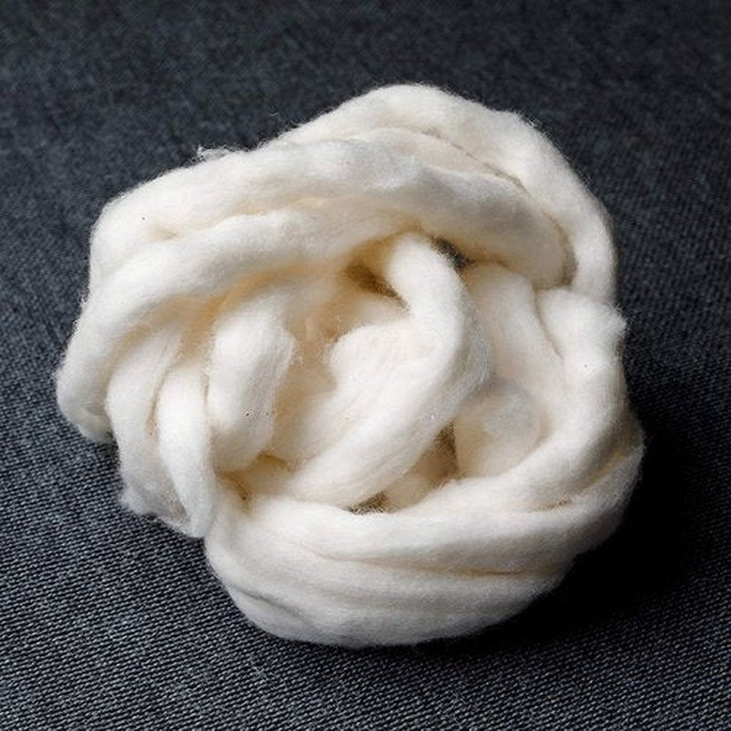 Japanese Organic Cotton Sliver 13 Feets 100% Organic Unbleached [Made in Japan] (8 Packs)