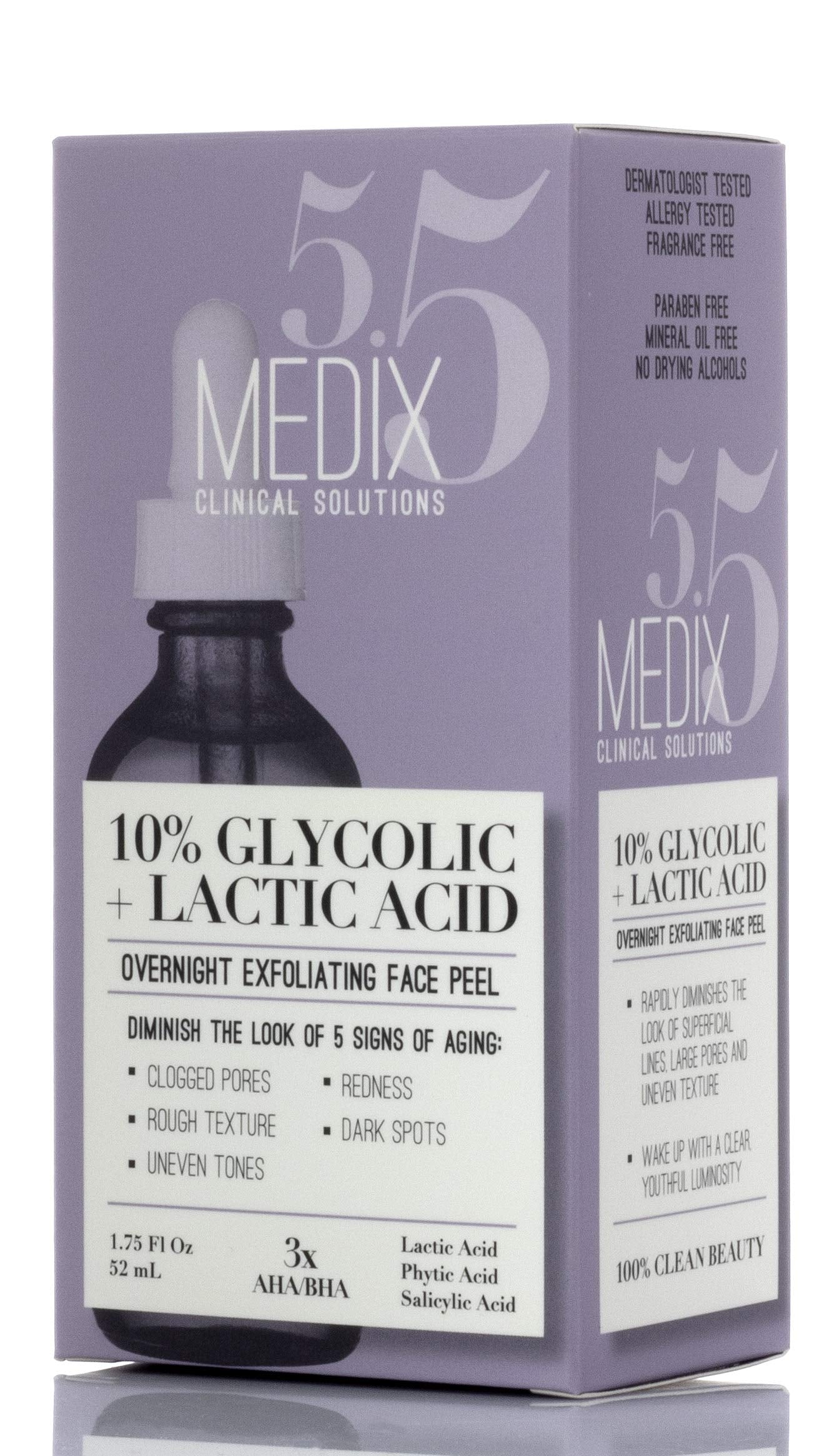 Medix Vitamin C Facial Serum Skin Care Booster For Age Spots, Wrinkles, & Fine Lines. Anti Aging Face Serum W/Glycolic Acid & Hyaluronic Acid Brightens Skin For Healthier Skin Complexion, 1.75 Fl Oz