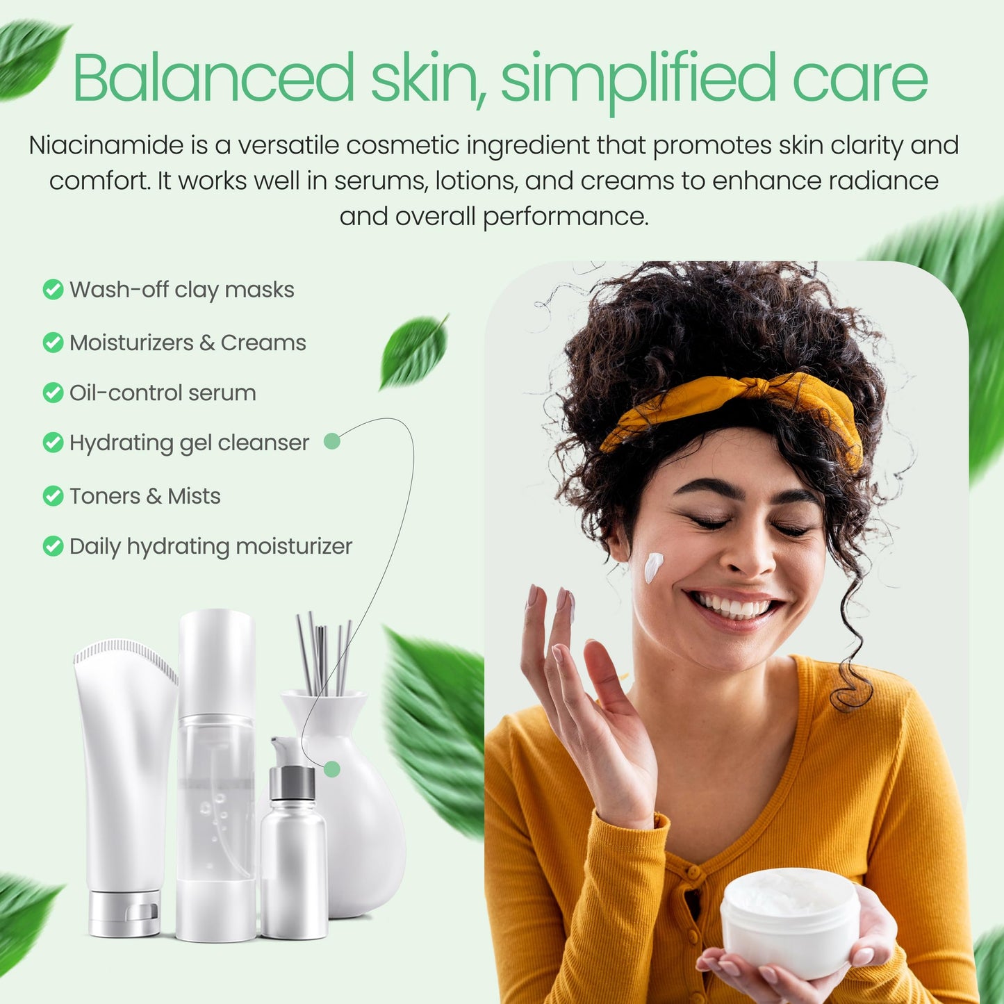 Talsen Chemicals Pure Niacinamide Powder for Skin Care (Vitamin B3) DIY Niacinamide Serum, Niacin Powder (2 Ounce / 56 Gram) Cosmetic Grade
