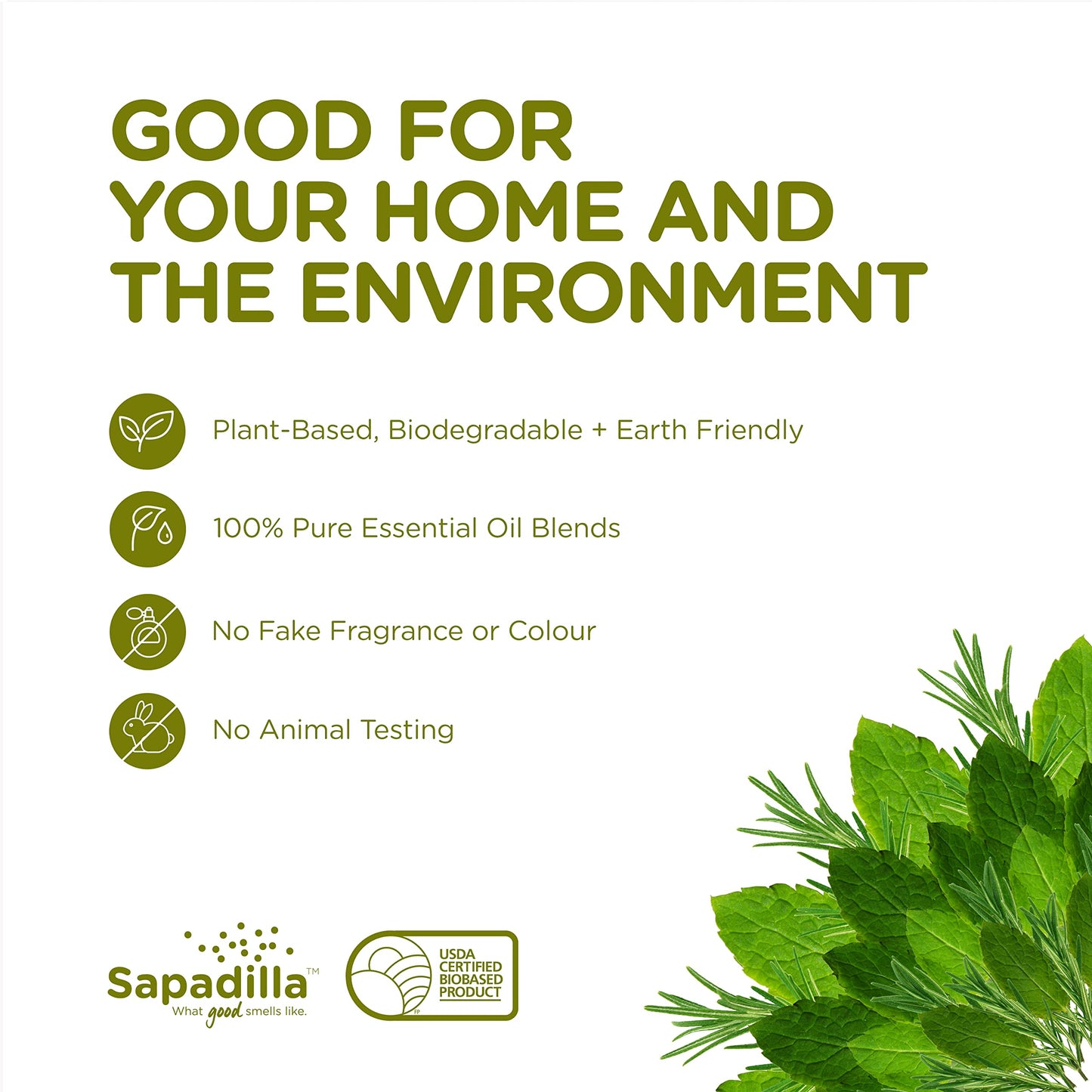 Sapadilla Liquid Hand Soap - Rosemary + Peppermint - Made with 100% Pure Essential Oil Blends, Cleansing & Moisturizing, Aromatic & Fragrant Hand Soap, Plant Based, Biodegradable, 12 Ounce (Pack of 4)