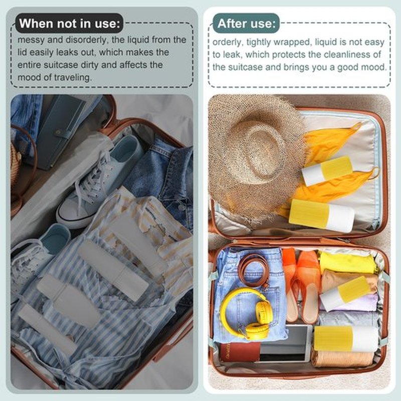 NACHLYNN 10 Pack Silicone Bottle Covers Yellow Silicone Travel Size Container Sleeves Travel Bottle Covers Reusable Travel Sleeves for Toiletries for Men Women Travel Toiletry Bag Accessories