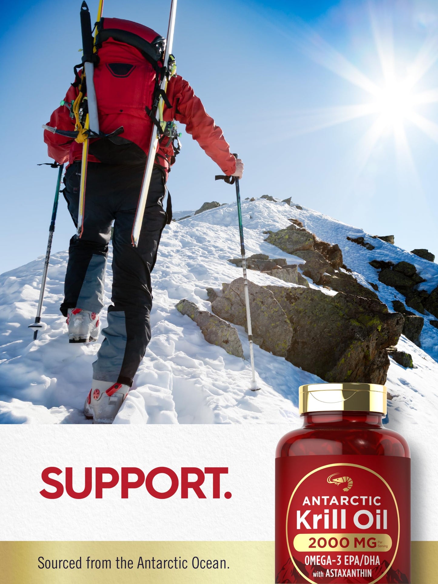Carlyle Antarctic Krill Oil 2000mg | 120 Softgels | Maximum Strength