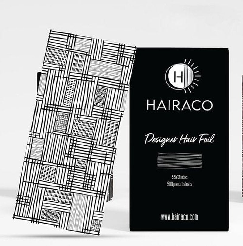 Hairaco Oversized Designer Hair Color Foils - 500 pre-cut, single sheet, extra long length foils, 5.5x12 inches Mosaic Collection