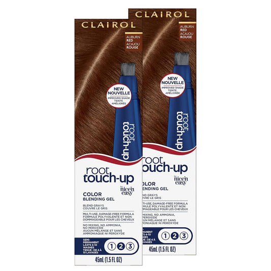 Clairol Root Touch-Up Semi-Permanent Hair Color Blending Gel, 4 Dark Brown, Pack of 2