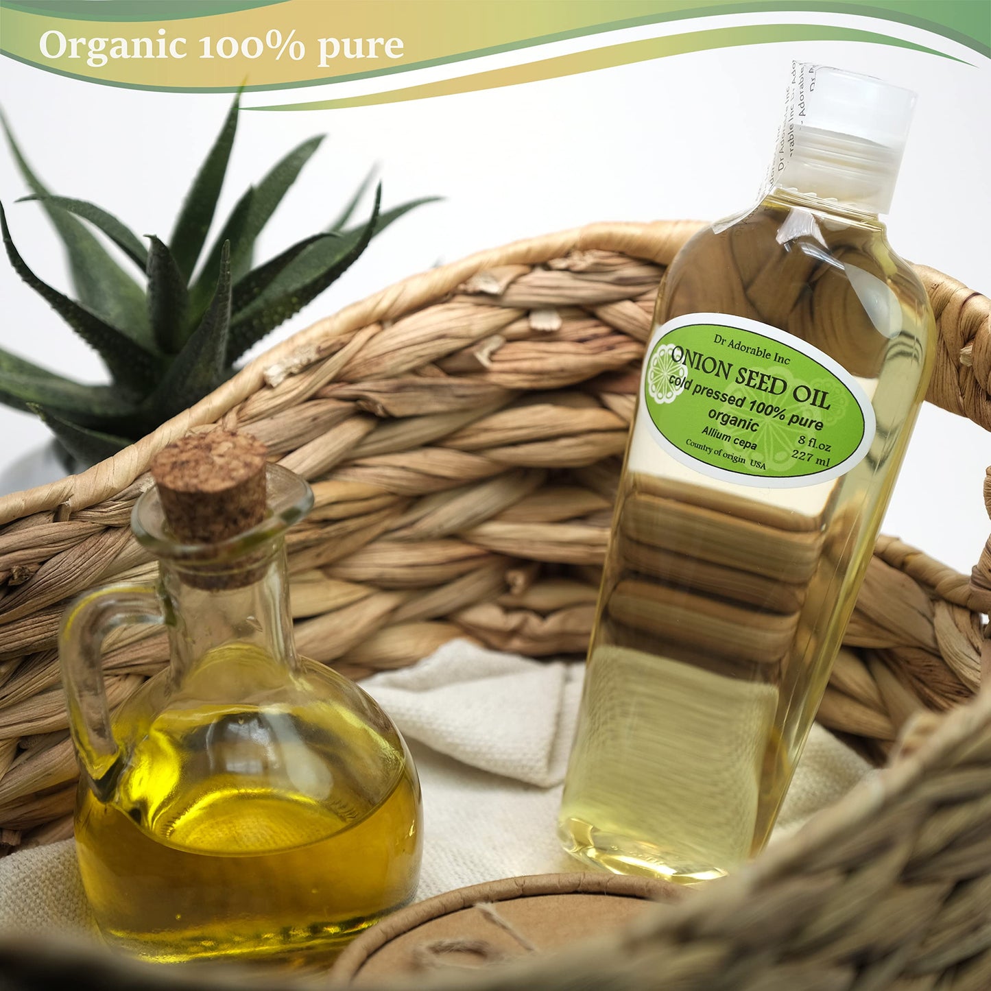Dr Adorable - 8 oz - Onion Seed Oil - Pure Organic Cold Pressed