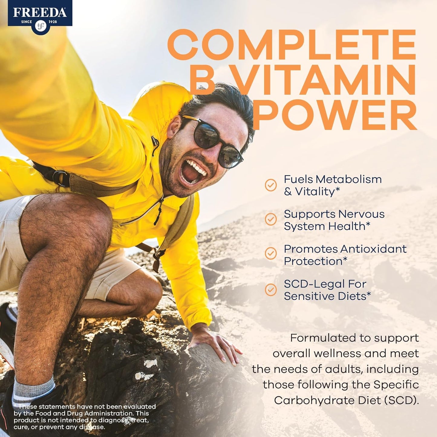Vitamin B Complex with Vitamin C & Zinc - Stress Relief Formula, Methylfolate & Active B12 | Vegan, Kosher, 180 Capsules