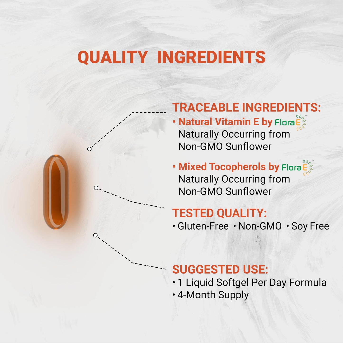 Naturalis Sunflower Vitamin E 670mg (1000 IU) with Mixed Tocopherols | Essential Skin Vitamin & Immune Support | Non-GMO, Soy & Gluten Free | 120 Softgels