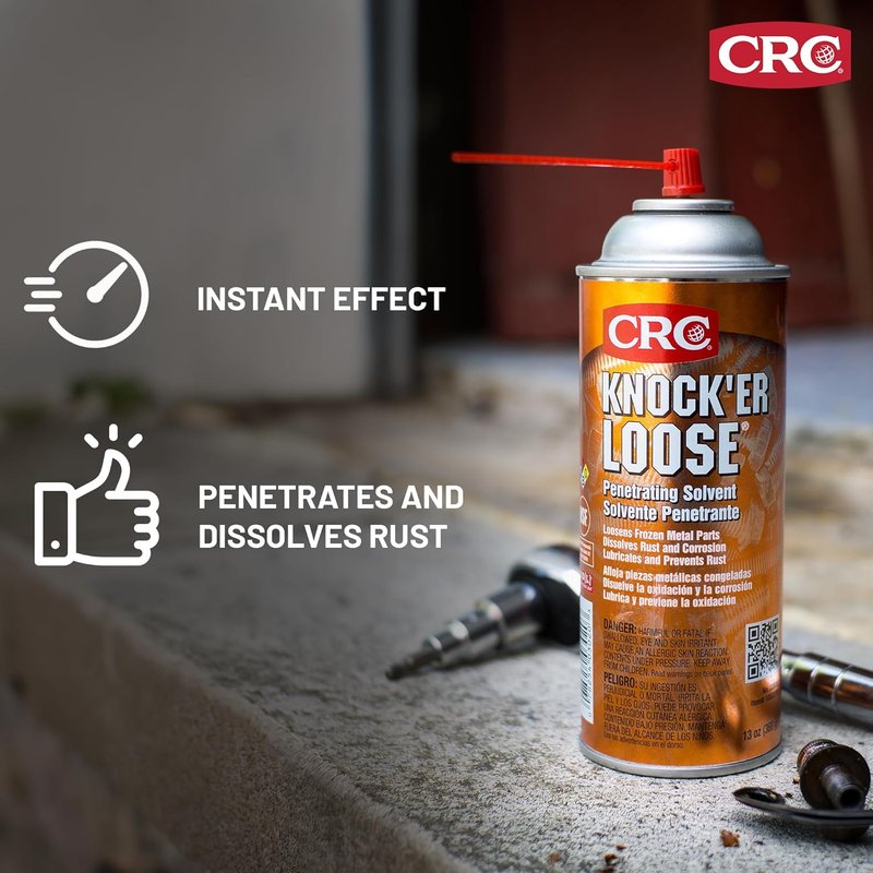 CRC Knock'er Loose Penetrating Solvent - Industrial Grade Lubricant | 13 Oz, Pack of 12