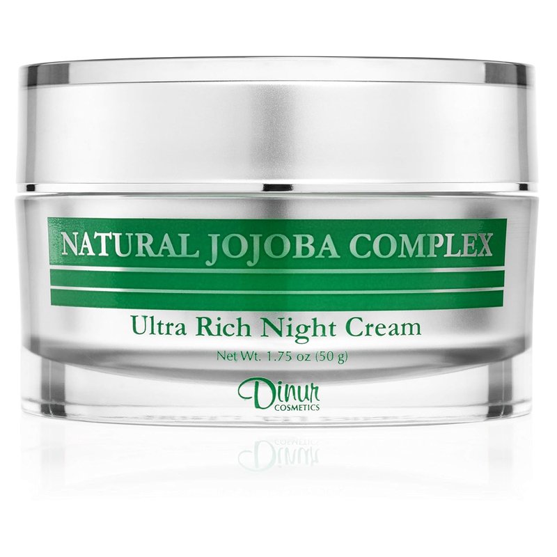 Dinur Cosmetics Jojoba Night Cream - Ultra Hydrating Moisturizer for Dry Skin | 1.75 oz/50 g