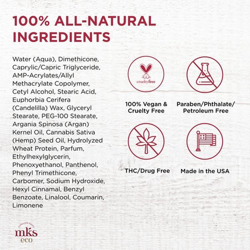 MKS eco Curl, Original Scent - 4 oz - Curl Cream - Define Curls, Eliminate Frizz & Flyaways - Jojoba, Hemp Seed & Moroccan Argan Oil - Vegan & Cruelty Free