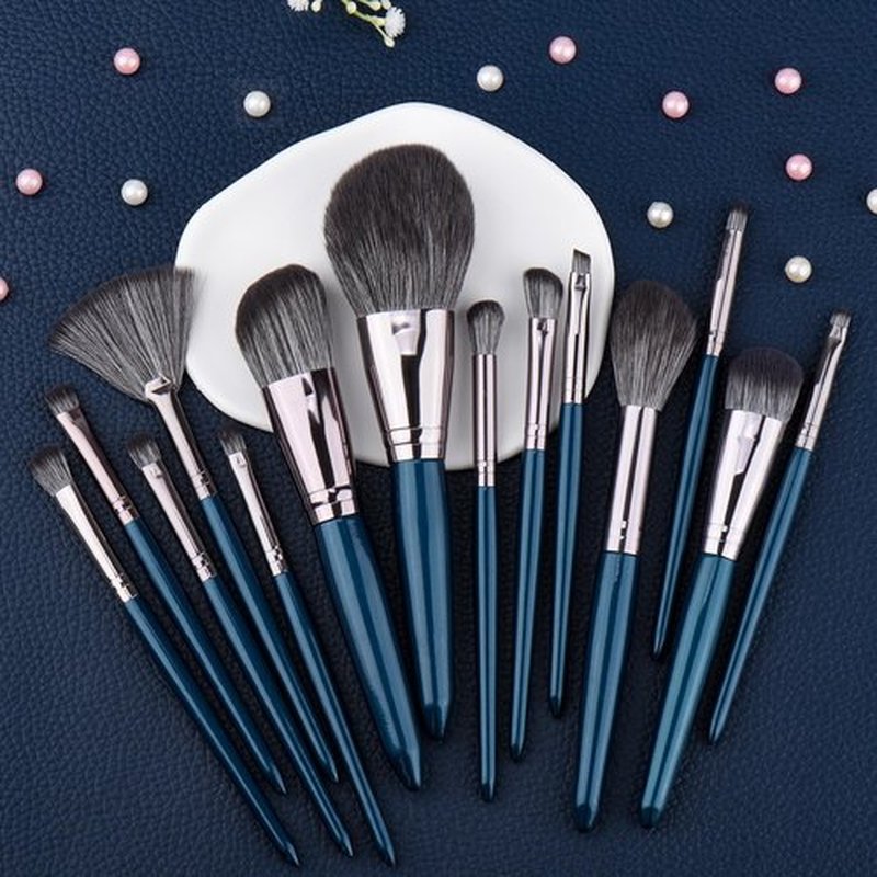 SHELWIN Professional Makeup Brush Set 14Pcs Makeup Brushes Kit Foundation Eyeshadow Powder Blending Eyebrow Eyelash Kabuki Brushes Cosmetic Brushs Travel Kits With Leather Bag Gift