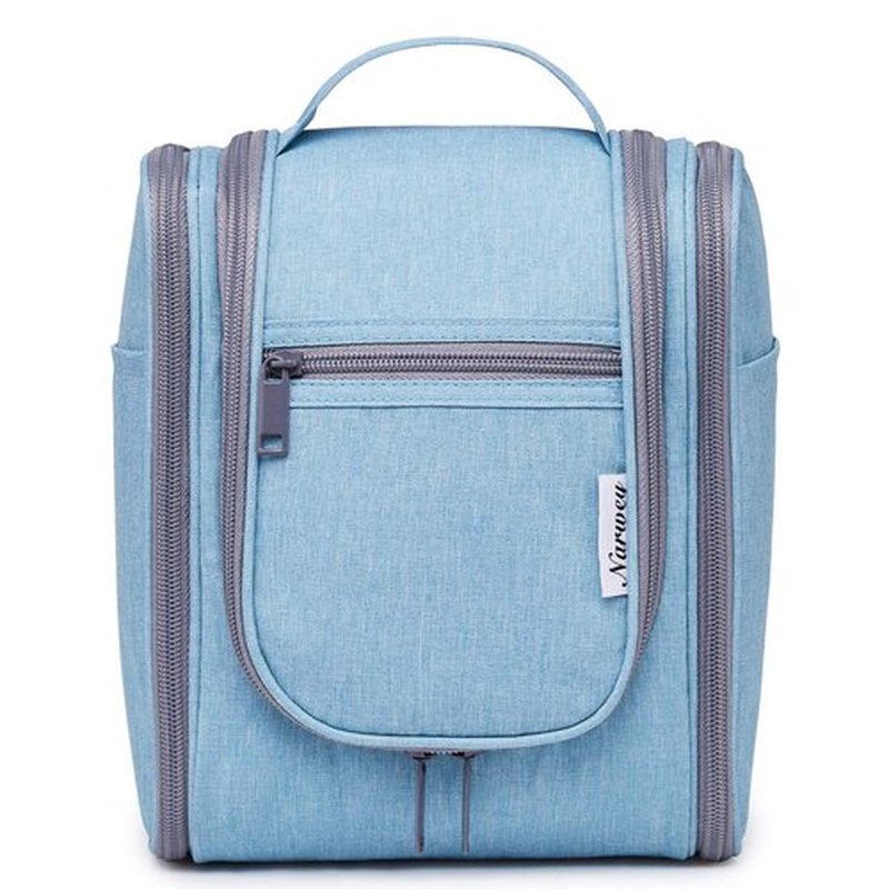 Narwey Small Hanging Travel Toiletry Bag Cosmetic Make up Organizer for Women and Men (Medium, Sky Blue)