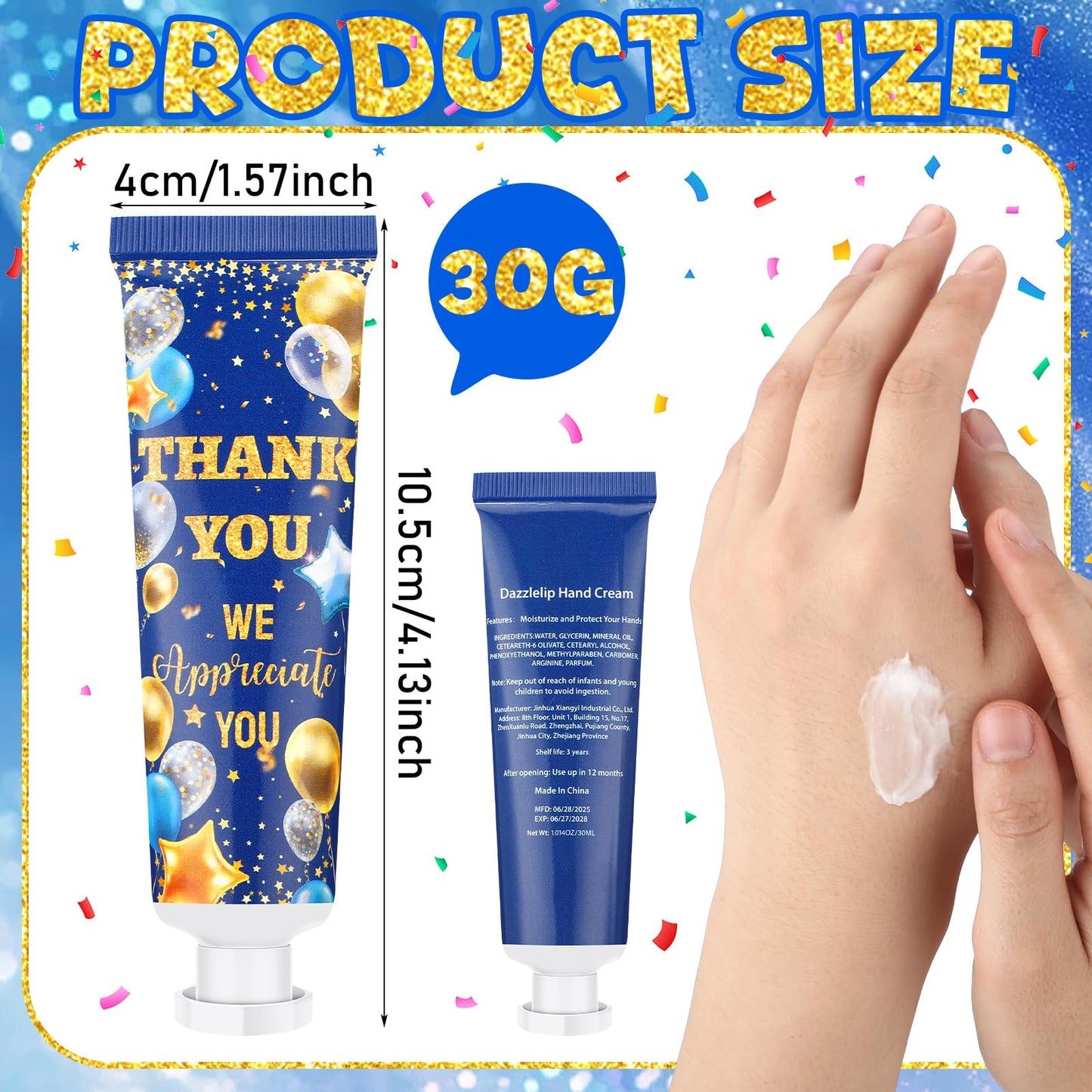 Leelosp 50 Pack Employee Appreciation Gifts Bulk Hand Cream We Appreciate You Gift for Guests Thank You Favors for Women Coworkers Staff Team Teacher Nurse