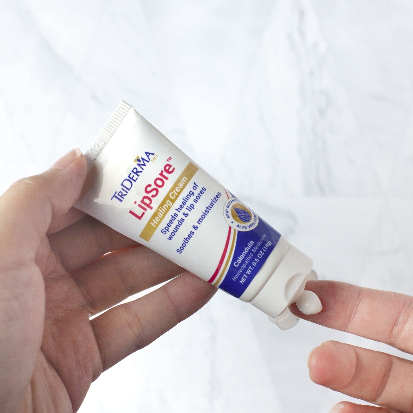 TriDerma LipSore Healing Cream, FSA Eligible, Calendula, AP4 Aloe Vera Gel - 0.5 oz