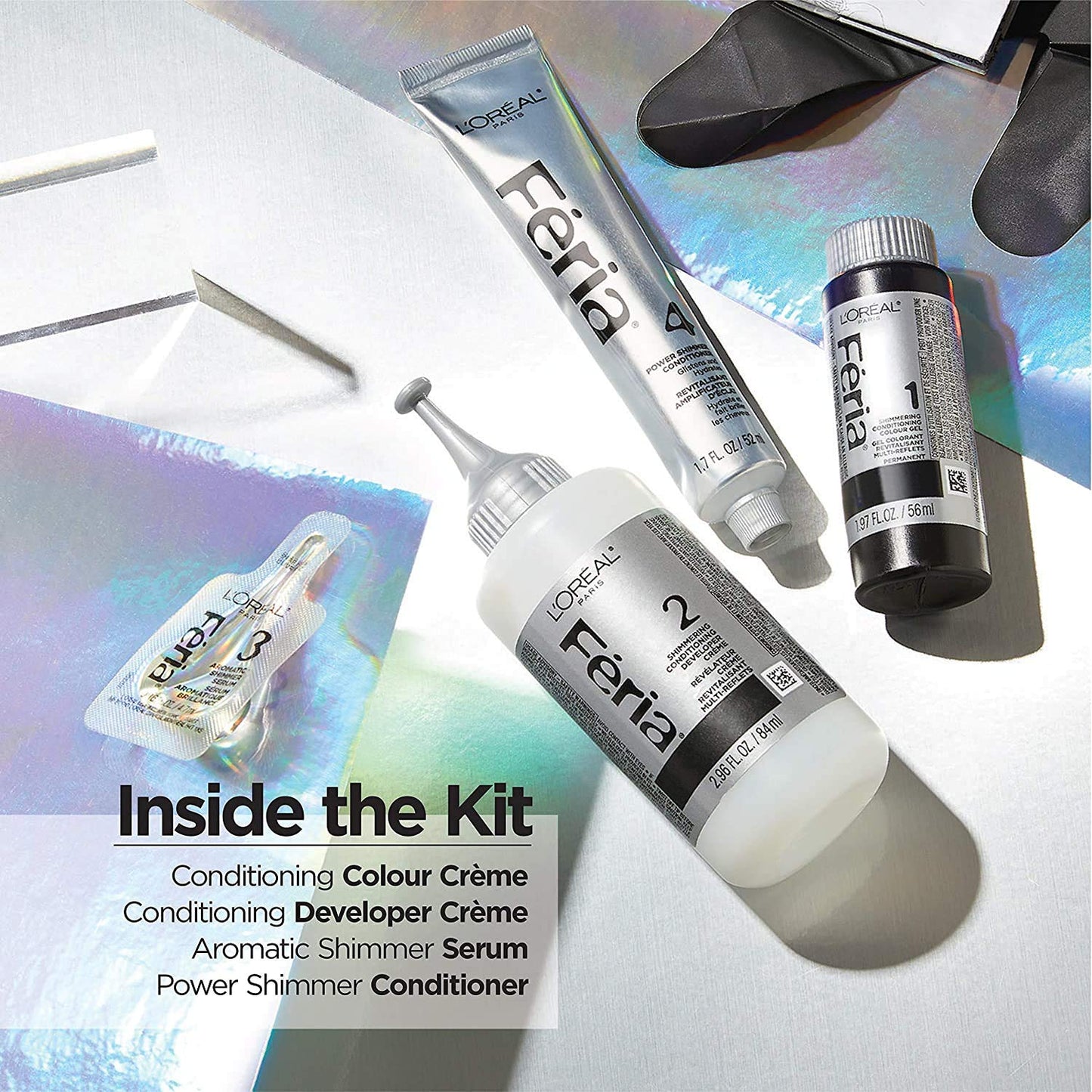 Feria Multi-Faceted Shimmering Permanent Hair Color Kit - C100 Star Lights Extreme