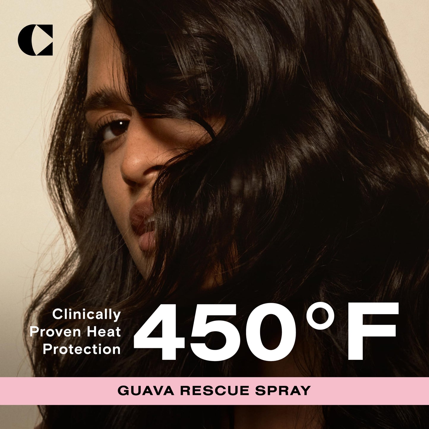 Ceremonia Guava Rescue Spray Superfruit Guava Detangler with UV & Heat Protection, 1.69 Fl. Oz. | 50 Ml.