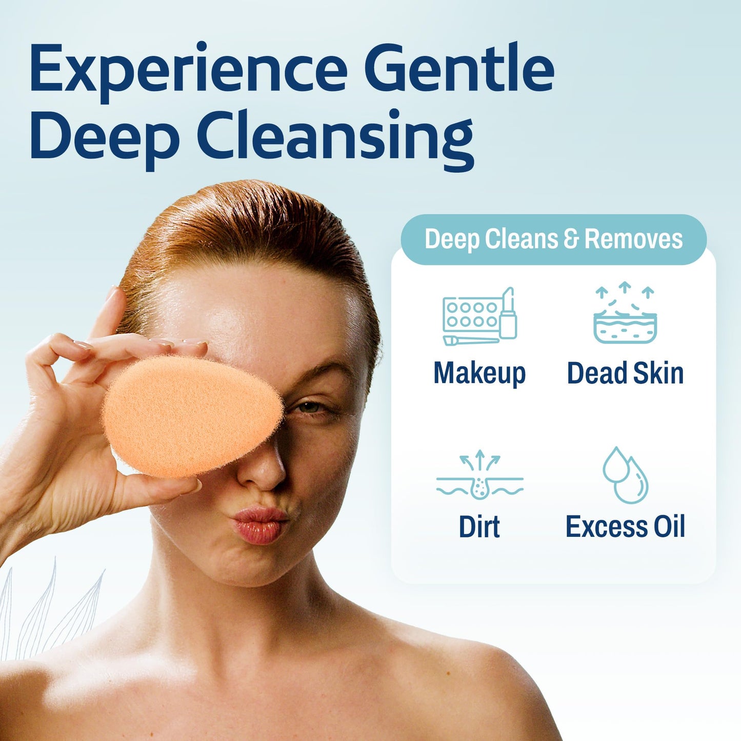 HartFelt [10 Pack] Gentle Exfoliating Facial Sponge for Face - Daily Cleansing Scrubber - Buf Dirt Away with Puf styled Reusable Face Pads for Removing Makeup, Dirt, and Dead Skin