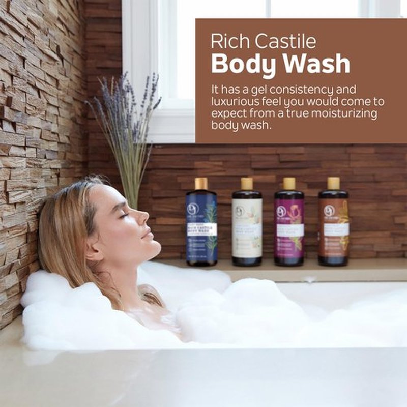 Dr Jacobs Naturals Pure Castile Liquid Soap Body Wash - Great to Put Into a Liquid Soap Dispenser for Bathroom(Sandalwood, 16 Oz (Pack of 2))