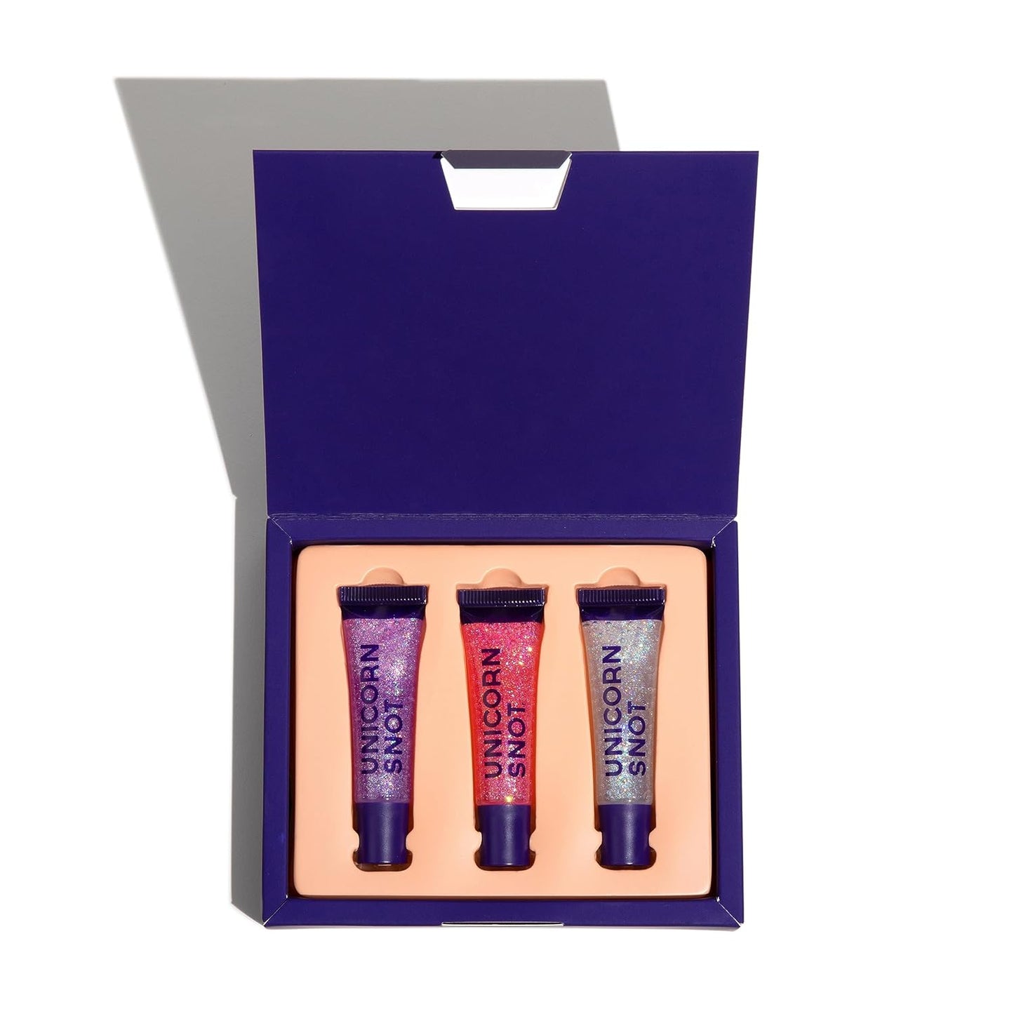 UNICORN SNOT Plant-Based Glitter Lip Gloss Gift Set | Sparkly and Shimmer Glitter Lips for Festivals, Raves, Anime Cosplay, Halloween Costume Makeup | Vegan & Cruelty Free 0.37 fl oz (3-Pack)