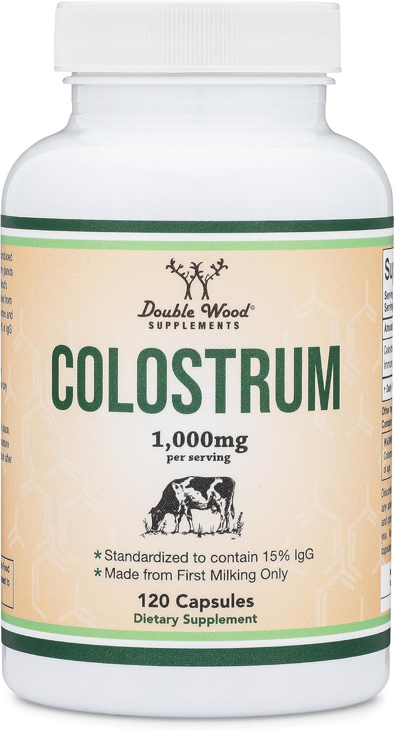 Colostrum Supplement - 1,000mg Bovine Colostrum Powder | 120 Capsules, 15% IgG Immunoglobulins