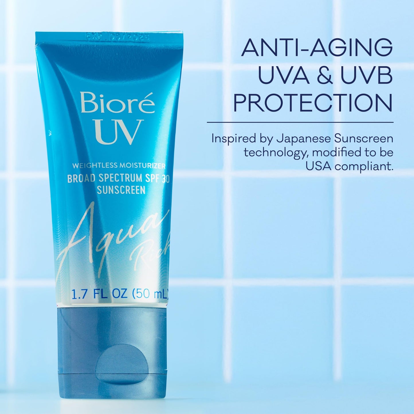 Biore UV Aqua Rich Moisturizer SPF 30 Facial Sunscreen, 1.7 fl oz, 3pk