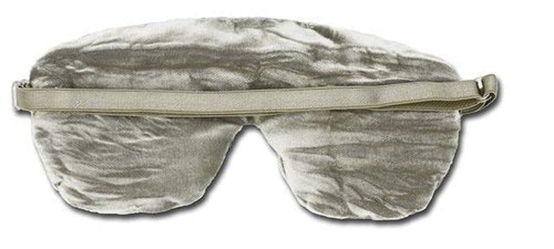 Candi Andi Handmade Opulence Yoga Eye Mask Pillow - Weighted Flaxseed Fill, Unscented, Satin & Velvet, Adjustable Strap - Ideal for Meditation & Restful Sleep -Silver - TEMF-SV