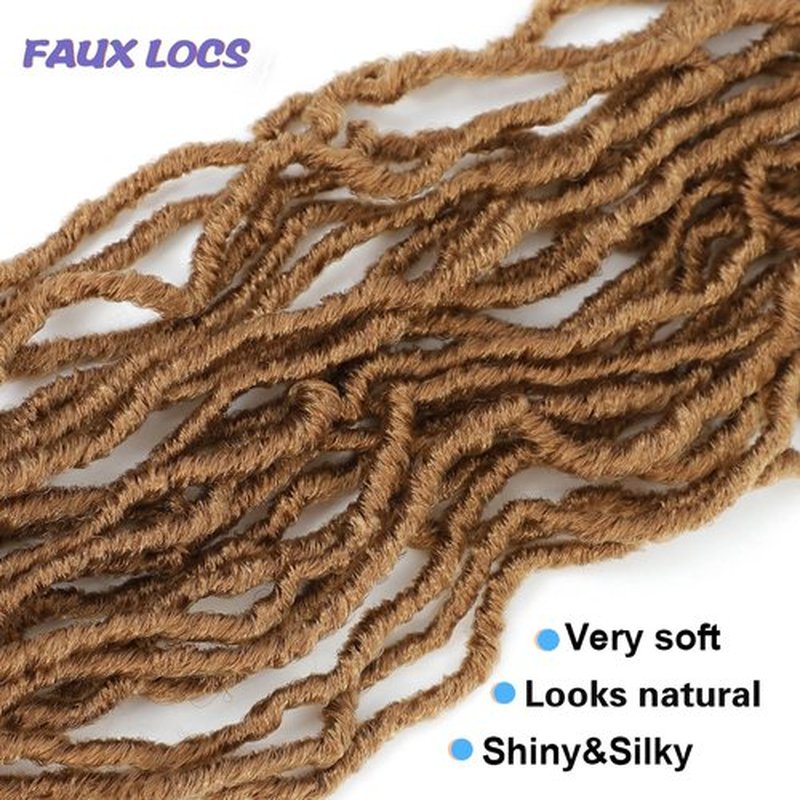Faux Locs Crochet Hair 36 Inch 6 Packs Soft Locs Crochet Hair for Black Women New Crochet Braids Locs for Butterfly Locs Pre Looped Curly Wavy Braiding Hair Extensions (27#, 36 Inch)