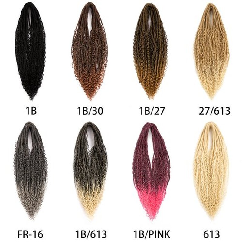 Boho Dreadlock Extensions Synthetic Double Ended with Bohemian Box Braids 24inch 20 Strands Thin 0.6CM Handmade Hippie Viking DE Dreadlock Extensions(Boho Box 20Strands,1B/27)