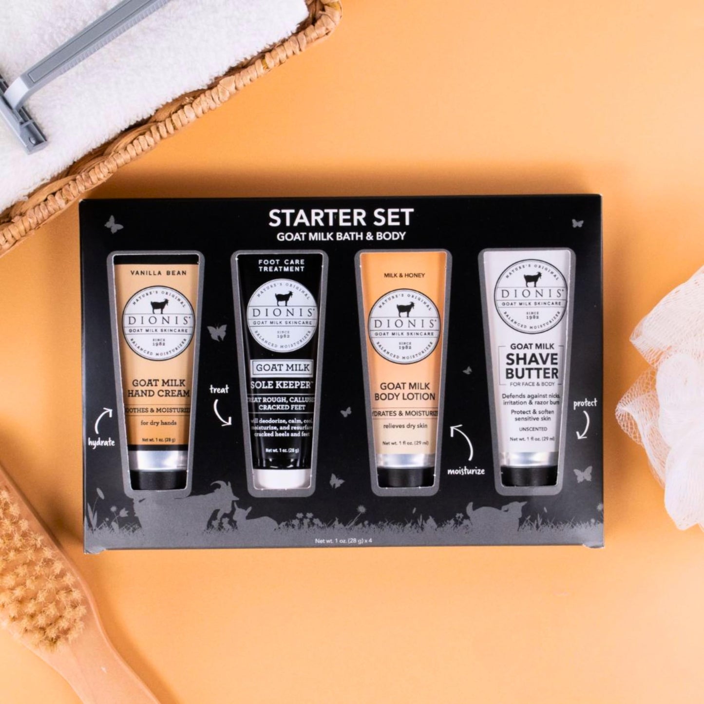 Dionis Goat Milk Hand Cream Deluxe Gift Set 1 oz (Pack of 6)