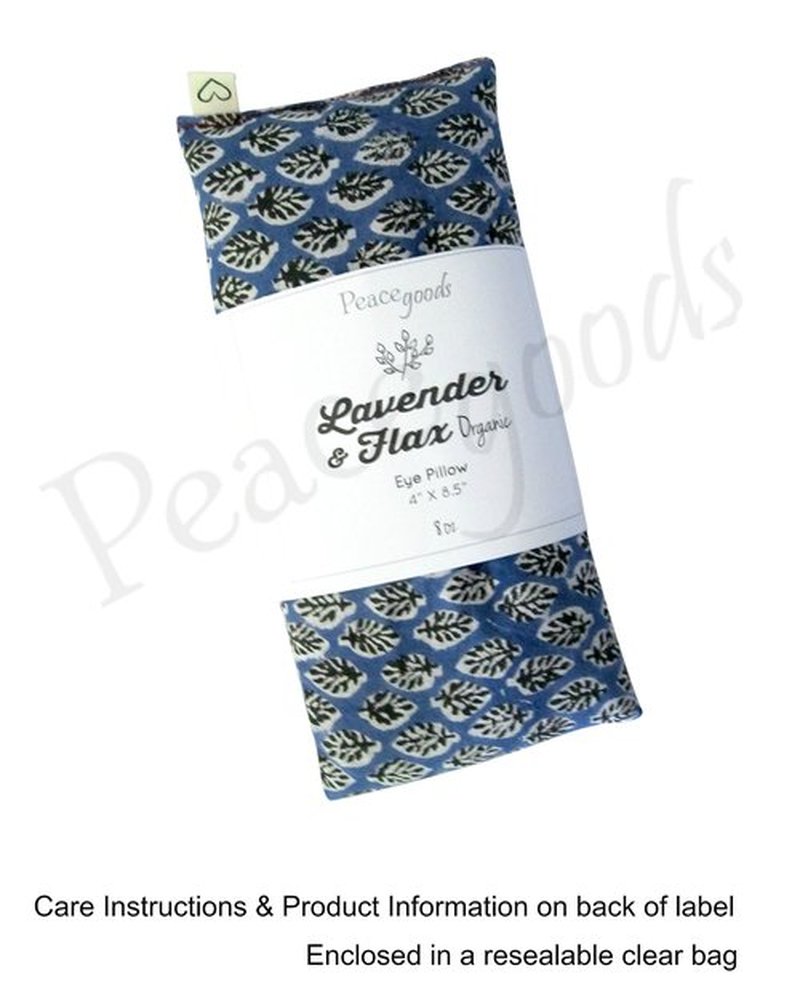 Peacegoods SCENTED Lavender Flax Seed Eye Pillow - 4 x 8.5 - Soft & Soothing Cotton - Naturally Calming Colors - gray charcoal