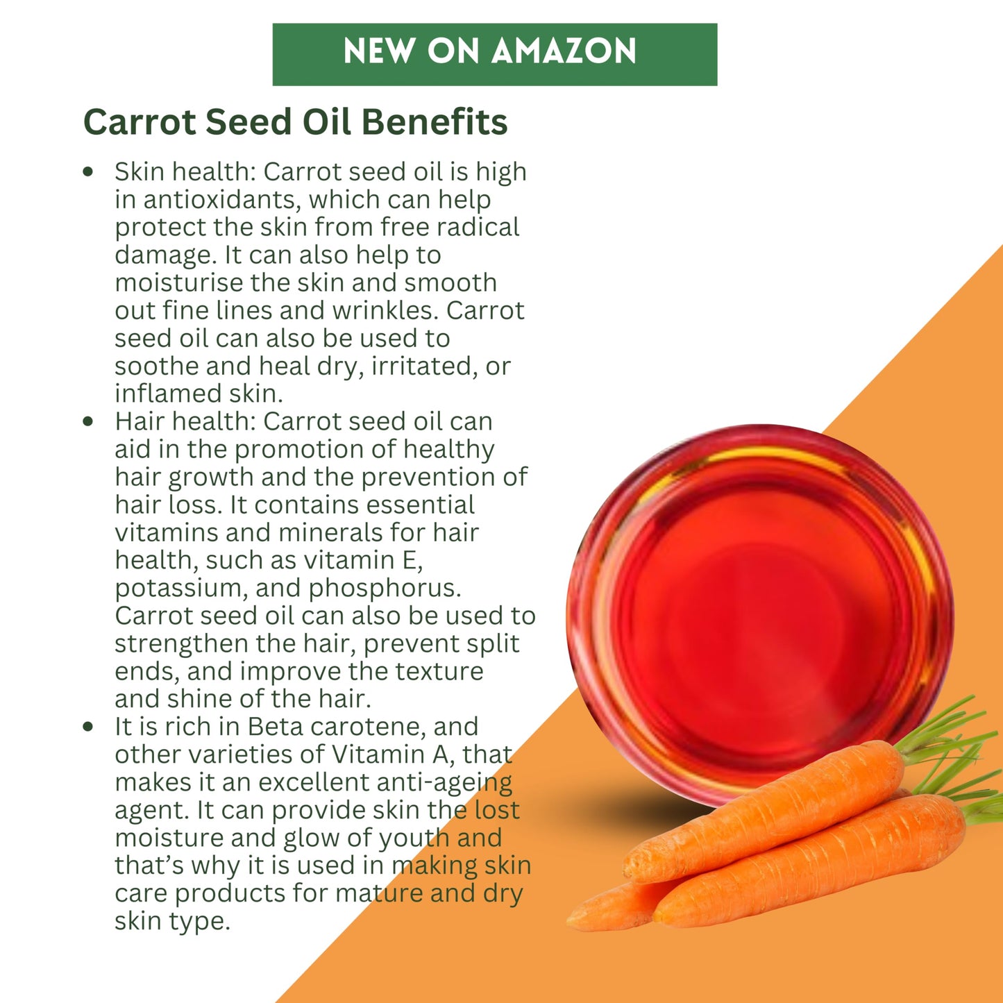 SULU ORGANICS Carrot Seed Oil- USDA Organic Cold Pressed Unrefined (8 oz)