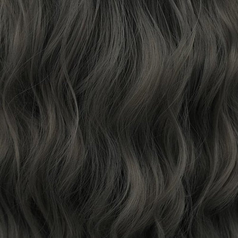 Tseses Ombre Grey Black Curly Wavy Long Wigs for Women Synthetic Hair Wigs Dark Roots Hair Women Full Wig Cosplay Halloween Party Daily Use (Ombre Grey)
